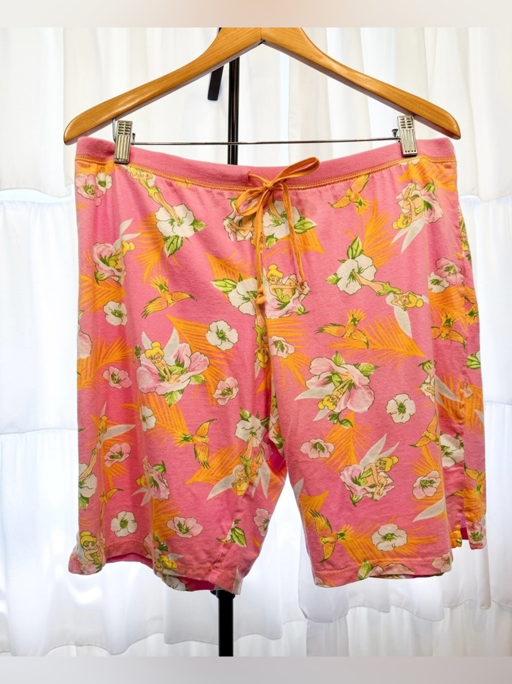 Disney Women’s Tinker Bell Drawstring Pajama  Shorts Size Extra Large